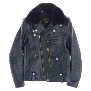 ザリアルマッコイズ(THE REAL McCOY'S)のThe REAL McCOY'S ザリアルマッコイズ ジャケット BUCO ブコ J-24L HORSEHIDE 茶芯 襟ムートン ホースハイド ライダースジャケット ブラック系 36【中古】(その他)