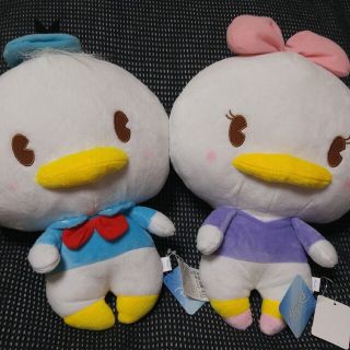 ディズニー　ドナルド&デイジーぬいぐるみ　2個セット(ぬいぐるみ)