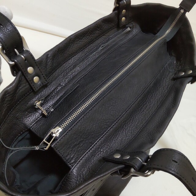 【美品】SLOW（スロウ）トートバッグ FINO-totebag S レザー 黒 メンズのバッグ(トートバッグ)の商品写真