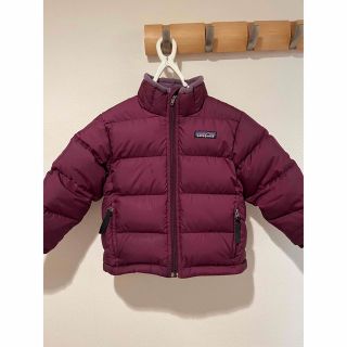 パタゴニア(patagonia)のパタゴニア　ダウン　コート　ジャケット　パープル　キッズ　xxs(ジャケット/上着)