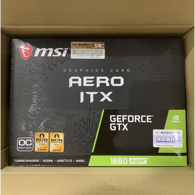 MSI GeForce GTX 1660 SUPER AERO ITX OCPC/タブレット