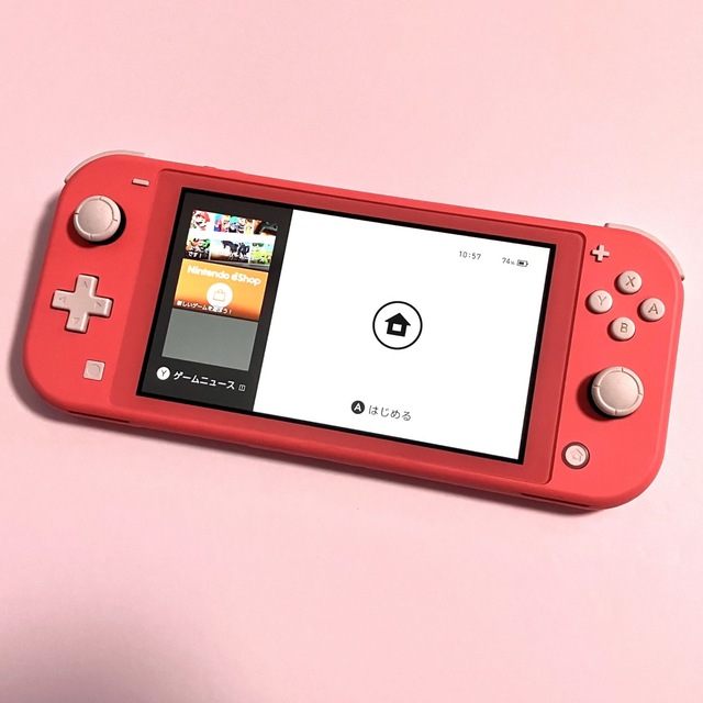 任天堂 switch lite スイッチ コーラル ピンク　保護フィルム セットSwitchlight