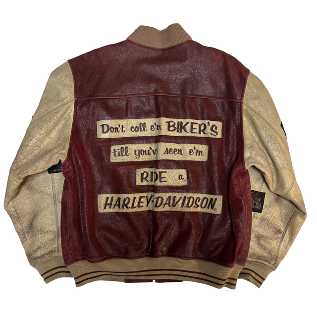 Harley Davidson - 90s ハーレーダビッドソン レザースタジャン