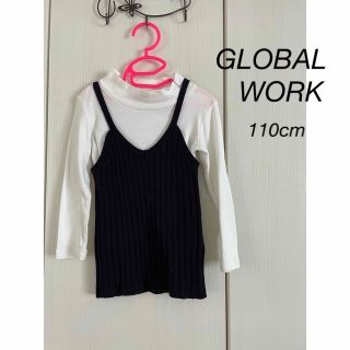 グローバルワーク(GLOBAL WORK)のGLOBAL WORK 女の子　カットソー・ニットキャミセット　110(Tシャツ/カットソー)