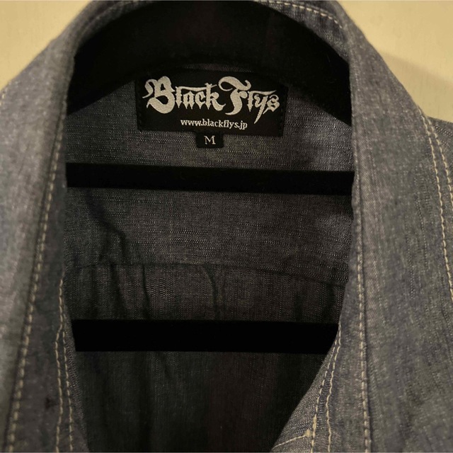 BLACK FLYS(ブラックフライズ)のBLACK FLYS ブラックフライ シャンブレーシャツ デニム調 メンズのトップス(シャツ)の商品写真
