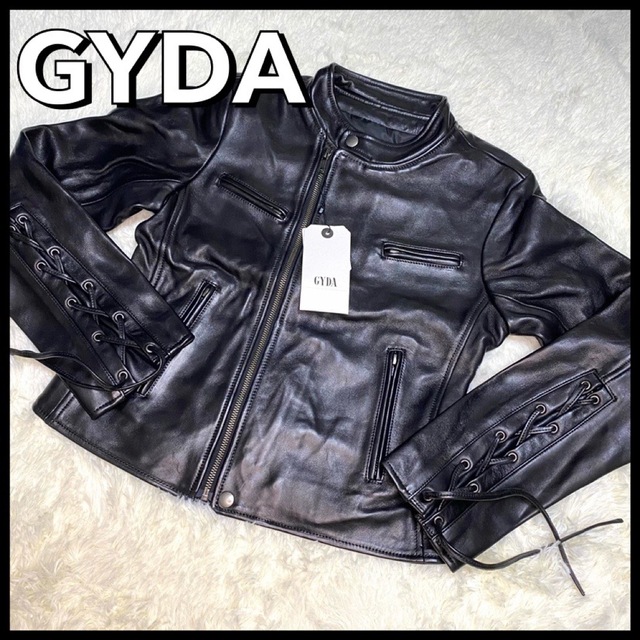 【新品未使用】GYDA ジェイダ★レザージャケット★羊革★ブラック★Sサイズ