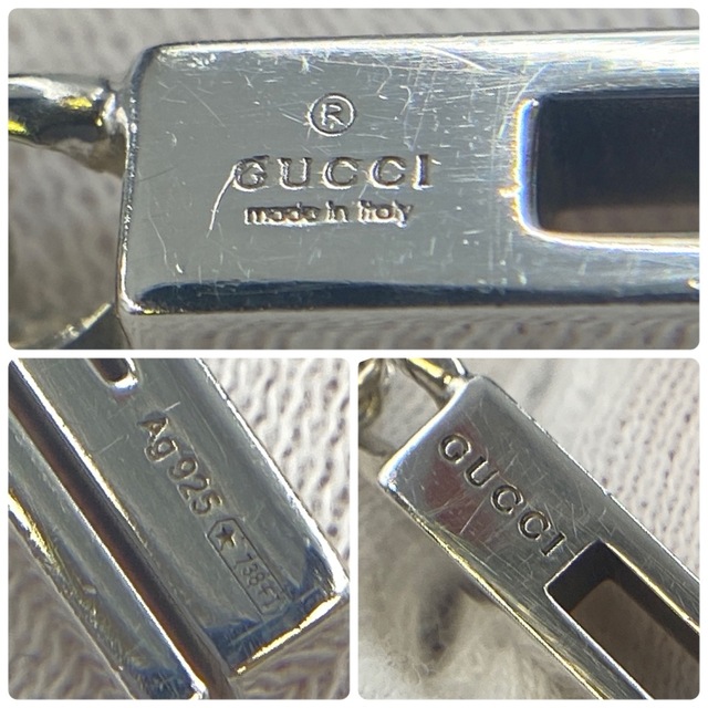 Gucci(グッチ)のGUCCI グッチ　カットアウト Gロゴプレート ネックレス　シルバー925 メンズのアクセサリー(ネックレス)の商品写真