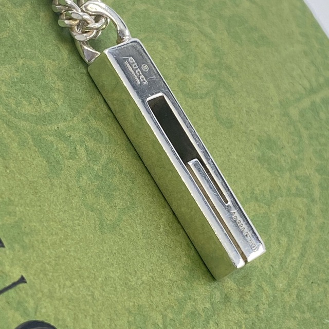 Gucci(グッチ)のGUCCI グッチ　カットアウト Gロゴプレート ネックレス　シルバー925 メンズのアクセサリー(ネックレス)の商品写真