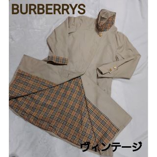 バーバリー(BURBERRY)のヴィンテージ☆バーバリーズ BURBERRYSノバチェックステンカラーコート(トレンチコート)