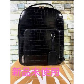 【美品】ZARA ザラ クロコ型押し リュック トート 2WAYバッグ ブラック