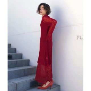 アメリヴィンテージ(Ameri VINTAGE)のameri GEOMETRIC LAYERED KNIT DRESS(ロングワンピース/マキシワンピース)