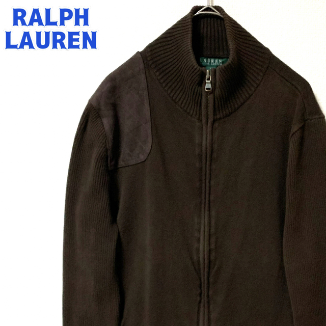 Ralph Lauren(ラルフローレン)のRALPH LAUREN ラルフローレン スウェットフルジップ ショルダーパッチ レディースのトップス(トレーナー/スウェット)の商品写真