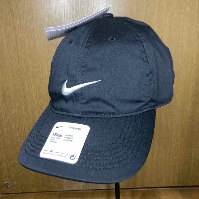 新品 NIKE ナイキ キャップ DRI-FIT ブラック 黒白 スウッシュ | フリマアプリ ラクマ