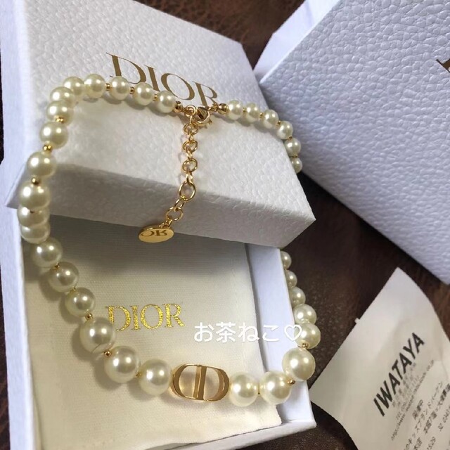 ディオール DIOR チョーカー レジンパール モンテーニュ ネックレス