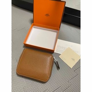 HERMES◇カルヴィデュオ カードケース 折り財布◇ブリック◇新品◇箱