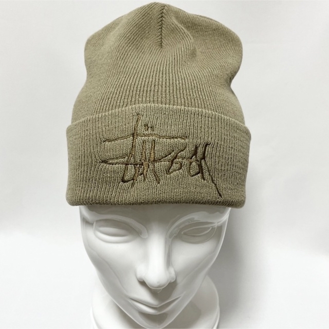 超希少 90s old stussy ツバ付き ニット帽 ビーニー-