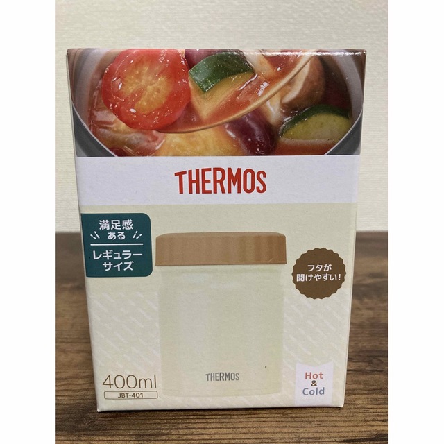 THERMOS(サーモス)の【新品】THERMOS真空断熱スープジャー400ml インテリア/住まい/日用品のキッチン/食器(弁当用品)の商品写真