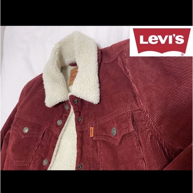 Levi【美品】Levi's リーバイス　コーデュロイ　オレンジタグ　レッド　xs