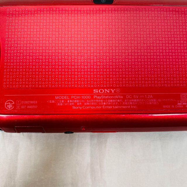 【動作品】PSVITA PCH-1000 SONY ソニー　レッド 5