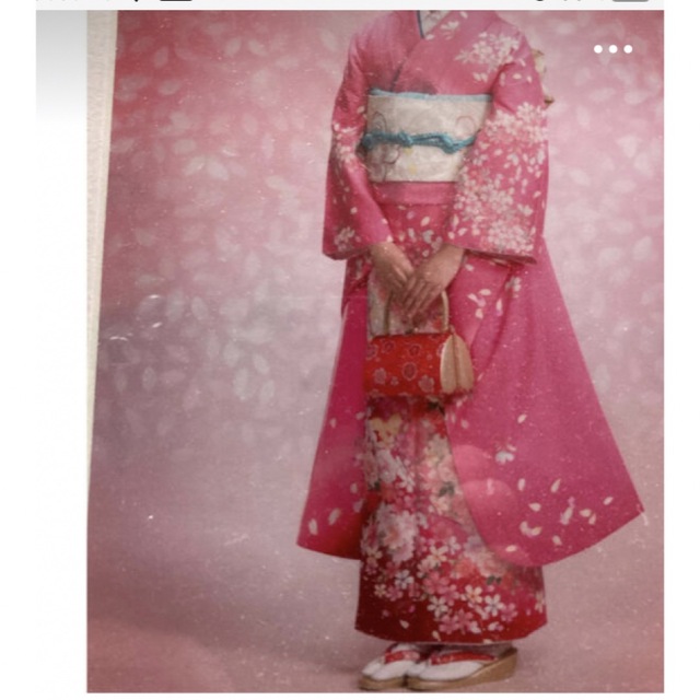 振袖　フルセット　ピンク　小物類アリ☆ レディースの水着/浴衣(振袖)の商品写真