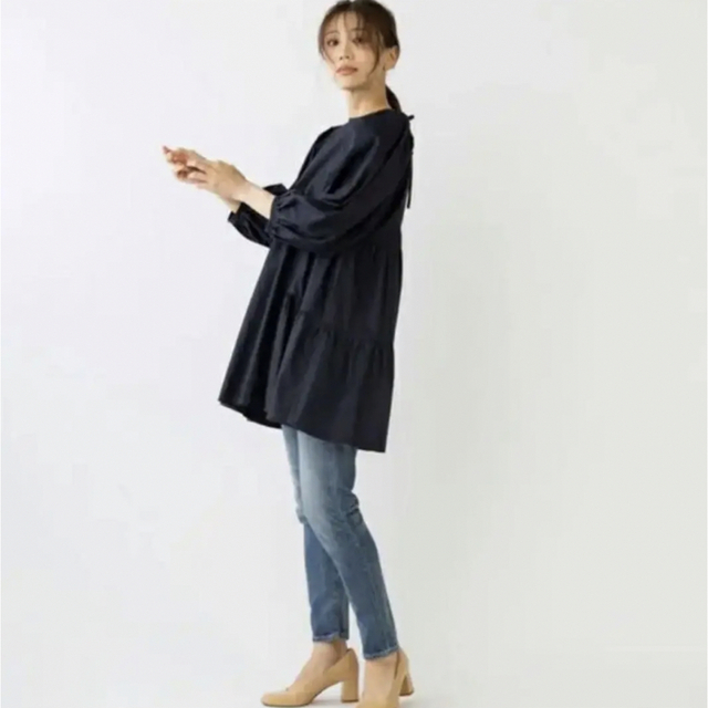 Sono ソーノ バックリボンチュニック ブラウス ネイビー ワンピース
