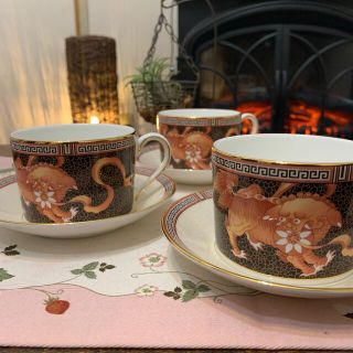 ウェッジウッド(WEDGWOOD)の希少未使用　ウェッジウッド  ダイナスティ　インペリアル　カップ＆ソーサー　3客(食器)