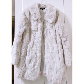 rienda Faux Fur ポケットCT グレー