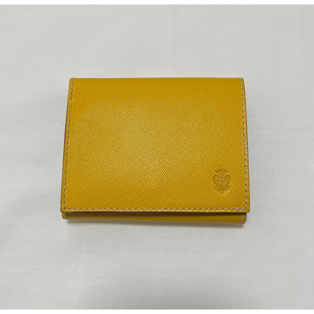 【美品】Felisi フェリージ 三つ 折り財布 イエロー 黄色969SIW95×H7×D3cmカラー