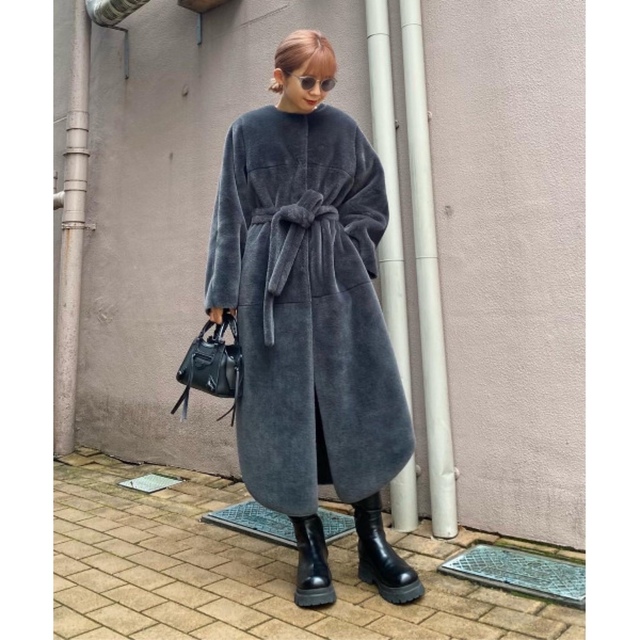 MANY WAY USEFUL BOA COAT ベージュ　AMERI