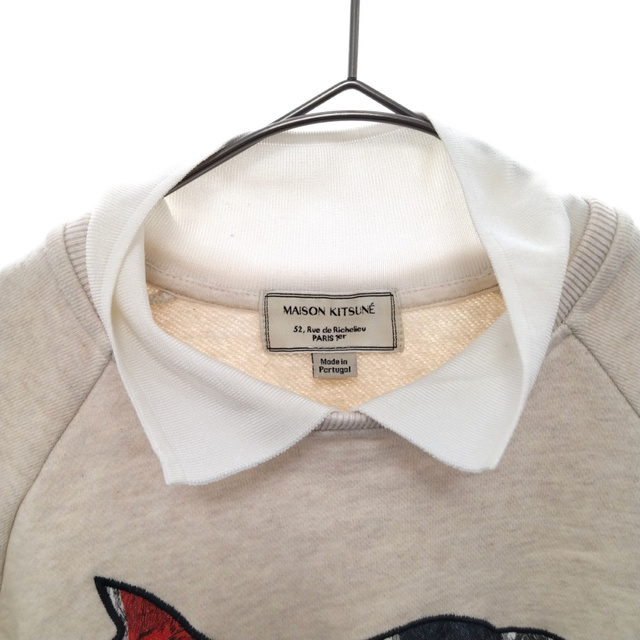 MAISON KITSUNE メゾンキツネ 襟付き フロントロゴ刺繍 スウェット