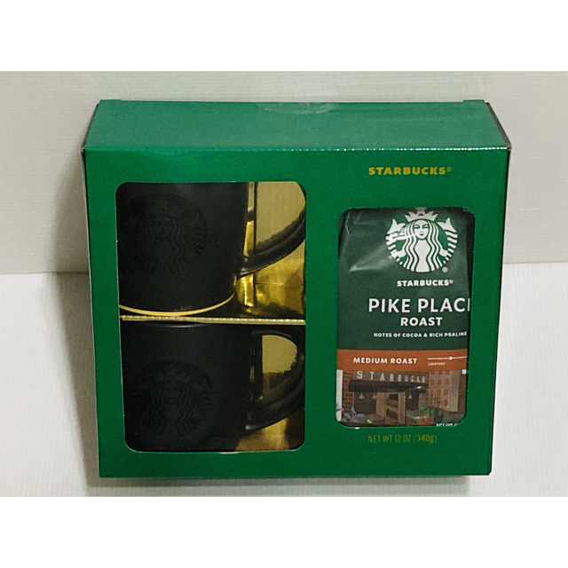 Starbucks Coffee(スターバックスコーヒー)のコストコ　スターバックス　マグカップ　ブラック　2個セット　新品未使用 インテリア/住まい/日用品のキッチン/食器(グラス/カップ)の商品写真