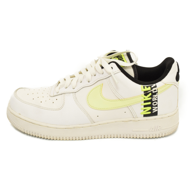 NIKE ナイキ GS Air Force 1 Low "Worldwide White Barely Volt GS エアフォース 1 ロー ワールドワイド ベアリー ボルト ローカットスニーカー CK6924-101 ホワイト