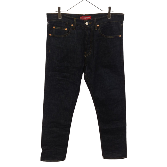 305センチ股下SUPREME シュプリーム 13AW Rigid Slim Jean セルビッチスリムデニムパンツ インディゴ