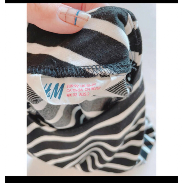 H&M ボーダーワンピース キッズ/ベビー/マタニティのキッズ服女の子用(90cm~)(ワンピース)の商品写真