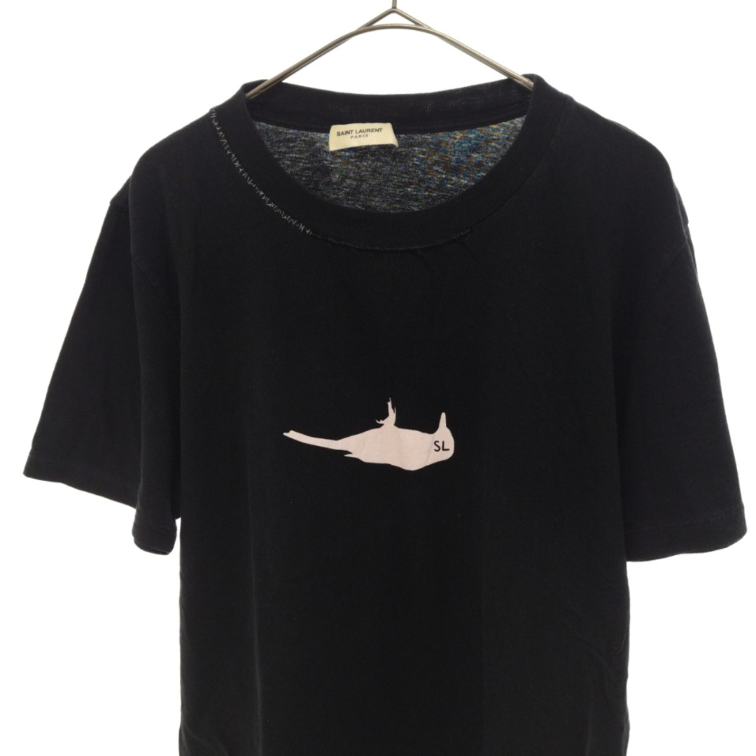 Saint Laurent(サンローラン)のSAINT LAURENT PARIS サンローランパリ SL バードデザイン 半袖 Tシャツ カットソー ブラック 483410 メンズのトップス(Tシャツ/カットソー(半袖/袖なし))の商品写真