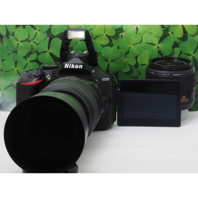 Nikon - 【美品】Wifi搭載❤️自撮りOK ニコンD5500 2416万画素ダブルレンズ