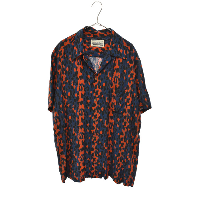 WACKO MARIA ワコマリア 21SS HAWAIIAN SHIRT レオパード ハワイアンシャツ アロハレーヨンシャツ ネイビー