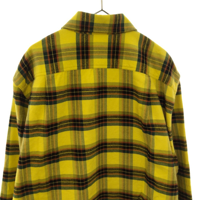 LOEWE ロエベ 21AW CHECK OVERSIZED SHIRTS チェック柄オーバーサイズド 長袖シャツ イエロー H526Y05X07