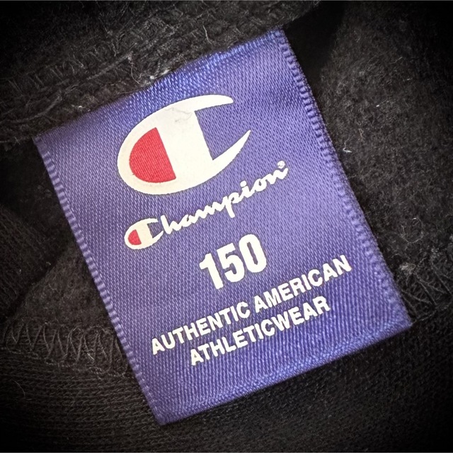 Champion(チャンピオン)の150 チャンピオン champion トレーナー スウェット パーカー 黒 キッズ/ベビー/マタニティのキッズ服男の子用(90cm~)(その他)の商品写真