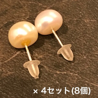淡水パールピアス × 4セット(8コ)(ピアス)