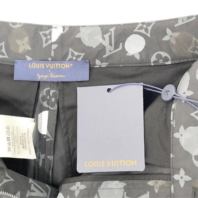 LOUIS VUITTON ルイヴィトン 23SS×草間彌生 モノグラム ペインティッド ドット カーゴパンツ ブラックRM231H V21 HOP30W