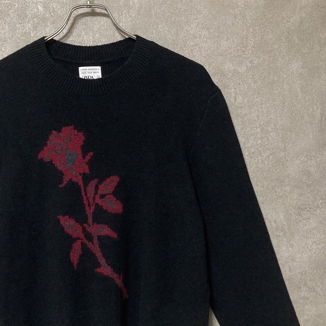 ZARA ザラ カシミア ウール セーター フラワー 花 薔薇