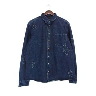 クロムハーツ(Chrome Hearts)のクロムハーツCHROME HEARTS■クロスパッチクロス ボタンデニムシャツ(シャツ)