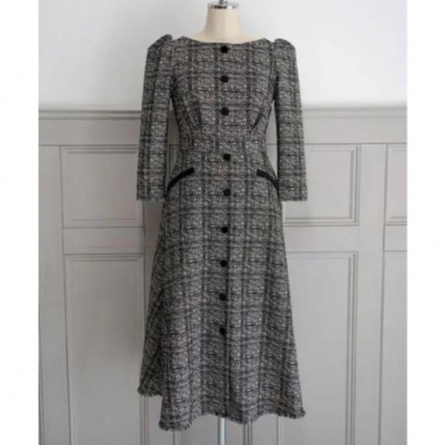 Her lip to(ハーリップトゥ)のherlipto  Classic Tweed Midi Dress レディースのワンピース(ロングワンピース/マキシワンピース)の商品写真