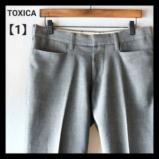 LED RECHWE - 古着★TOXICAトキシカ プレスパンツ グレー クラシック 灰ダブルスラックス