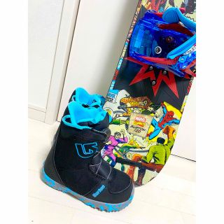バートン キッズ 板スパイダーマン ビンディング ブーツ3点セット