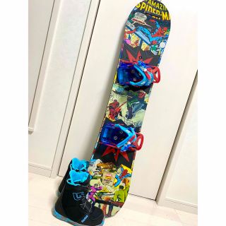 バートン(BURTON)のバートン　キッズ　板スパイダーマン　ビンディング　ブーツ3点セット(ボード)