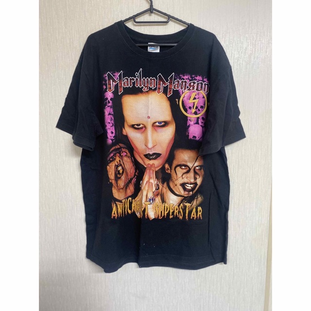 希少 MARILYN MANSON Tシャツ ブラック バンドTシャツ 大切な人への