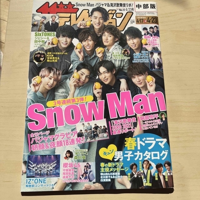 週刊 ザテレビジョン中部版 2021年 4/23号 エンタメ/ホビーの雑誌(ニュース/総合)の商品写真