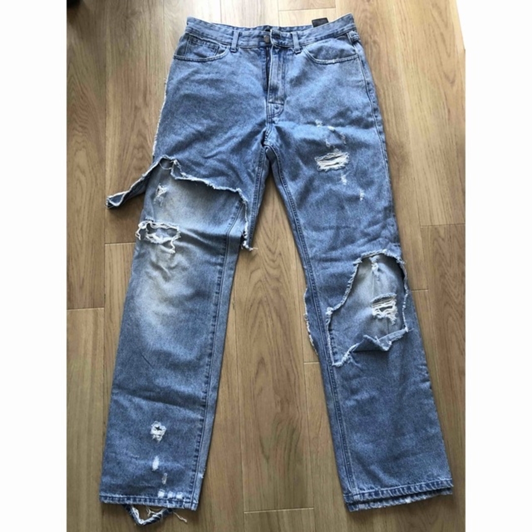 Raf simons distressed jeans ami fog